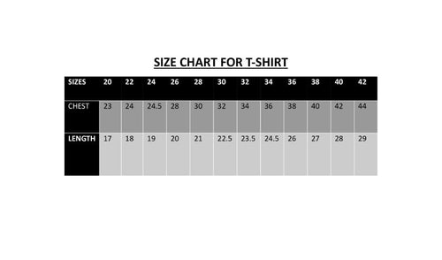 Shirt Size Chart