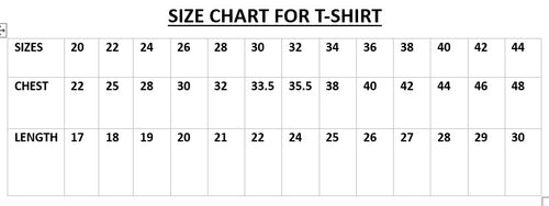 Shirt Size Chart